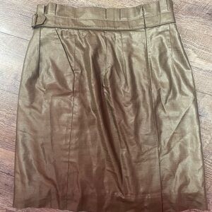 Classiques Entier Metallic Bronze Pencil Skirt